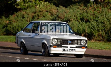 1980 blanc 1,6 Escort Ford Banque D'Images