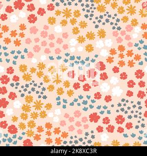 Motif fleuri sans coutures en milieu d'été. Fond fleuri pour la mode, fonds d'écran, imprimé. Illustration de Vecteur