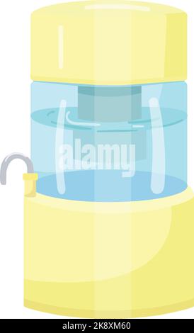 Vecteur de dessin animé de l'icône de filtre d'eau. Purification du système Illustration de Vecteur