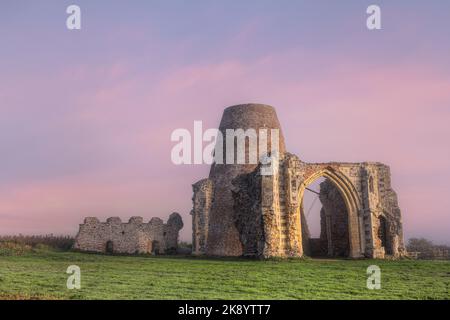 Abbaye de St Benet, Broadland, Norfolk, Angleterre, Royaume-Uni Banque D'Images