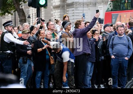 Whitehall, Londres, Royaume-Uni. 25th octobre 2022. Le nouveau Premier ministre Rishi Sunak à Downing Street. Crédit : Matthew Chattle/Alay Live News Banque D'Images