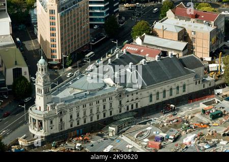 Hôtel de ville d'Auckland dans le réaménagement de la place Oates, Nouvelle-Zélande Banque D'Images