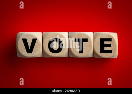 Vote sur les élections démocratiques, référendum. Faites le bon choix. Banque D'Images