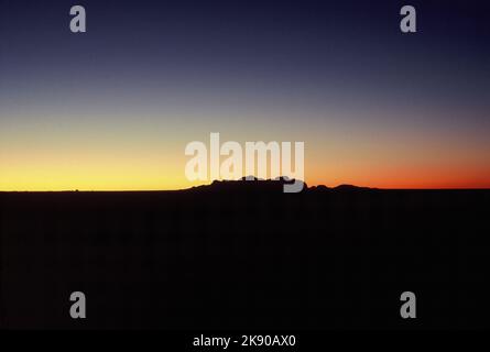 Australie. Territoire du Nord. Le Kata Tjuta (Mont Olga) (les Olgas). Coucher de soleil. Banque D'Images