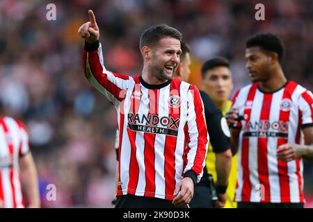 Oliver Norwood de Sheffield United lors du match de championnat Sky Bet à Bramall Lane, Sheffield. Date de la photo: Samedi 22 octobre 2022. Banque D'Images