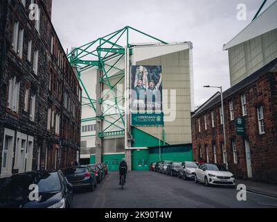 Hibernian football Club est un club de football professionnel basé dans la région de Leith à Édimbourg, en Écosse. Le club a été fondé en 1875. Banque D'Images