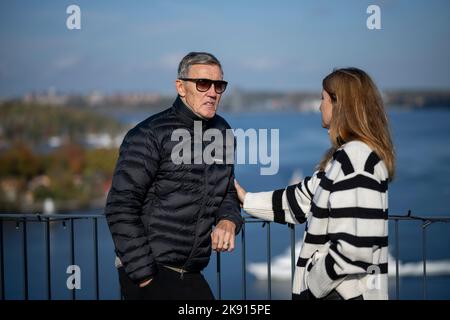 Börje Salming, 71 ans, est malade. La légende du hockey sur glace a été diagnostiquée avec la SLA et a perdu la capacité de parler. Sa femme, Pia, parle de la vie Banque D'Images