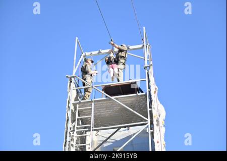 Vienne, Autriche. 25th octobre 2022. Préparatifs pour le fédéral autrichien (Heldenplatz) à Vienne. La photo montre le « renard volant » de l'Armée fédérale Banque D'Images