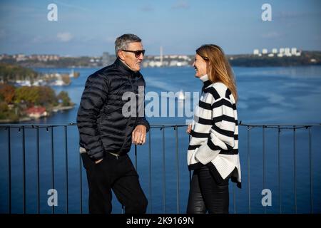 Börje Salming, 71 ans, est malade. La légende du hockey sur glace a été diagnostiquée avec la SLA et a perdu la capacité de parler. Sa femme, Pia, parle de la vie Banque D'Images