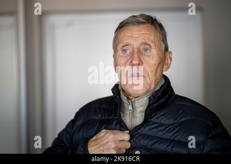 Börje Salming, 71 ans, est malade. La légende du hockey sur glace a été diagnostiquée avec la SLA et a perdu la capacité de parler. Sa femme, Pia, parle de la vie Banque D'Images