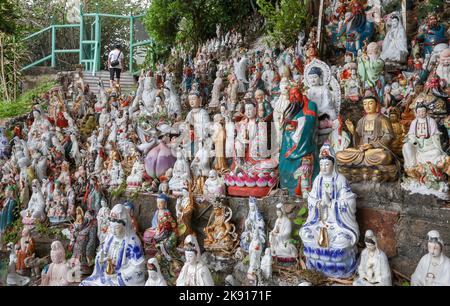 Des statues de dieux chinois sont vues près du parc de Waterfall Bay à Pok Fu Lam. 19OCT22 SCMP/Edmond SO Banque D'Images