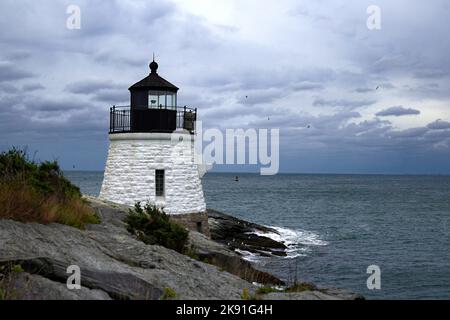 Phare de Castle Hill sous un ciel nuageux Banque D'Images