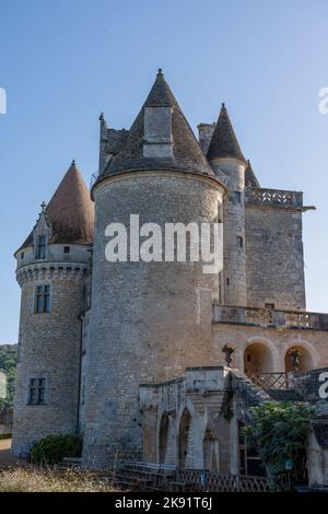 Château des Milandes, ancienne demeure de Josephine Baker, magnifique château en Dordogne Banque D'Images