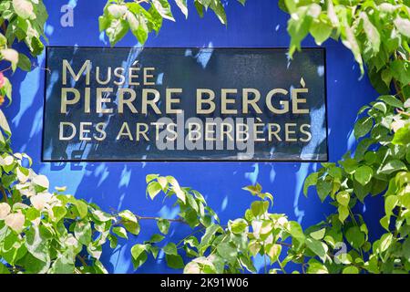 Jardin Majorelle Yve Saint Laurent Pierre Berge Bergé Marrakech Maroc Banque D'Images