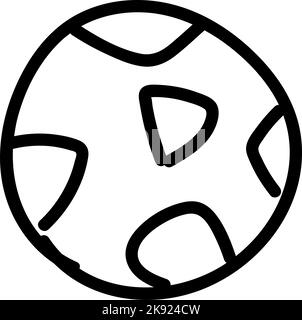 Ballon de football isolé animal jouet icône Vector Illustration de Vecteur