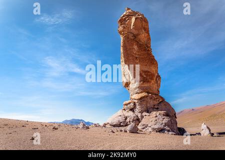 Moai El Indio, l'Indien, monument naturel, désert d'Atacama, Chili Banque D'Images