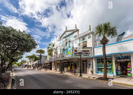 KEY WEST, USA - 26 AOÛT 2014: Key West Cinema Theatre Strand à Key West, Floride, USA, c'est un cinéma historique mais encore en service. Banque D'Images