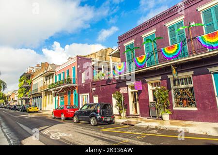 LA NOUVELLE-ORLÉANS, LOUISIANE, États-Unis - 17 JUILLET 2013 : bâtiment historique dans le quartier français de la Nouvelle-Orléans, États-Unis. Le tourisme constitue une importante source de revenus Banque D'Images