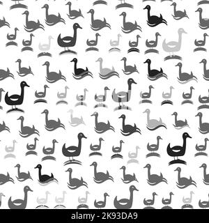 canards stylisés nageant Illustration de Vecteur