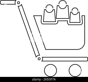 Icône du panier de transport Illustration de Vecteur