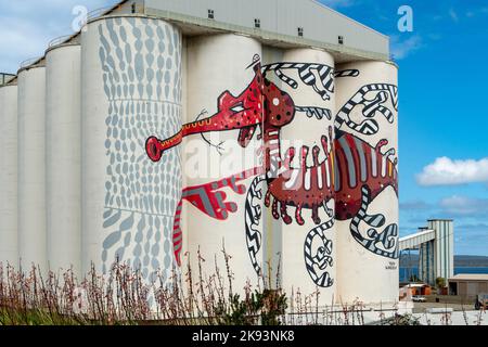 Red Dragon Silo Art, Albany, Australie occidentale Banque D'Images