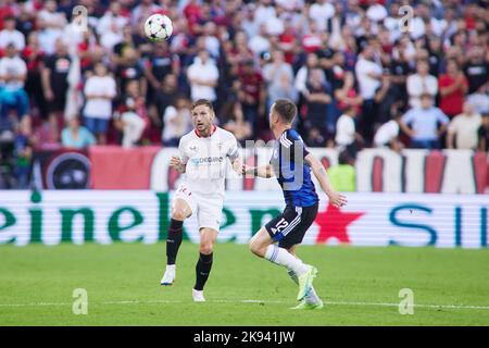 Séville, Espagne - 25 octobre 2022, Ivan Rakitique du FC de Séville pendant la Ligue des champions de l'UEFA, match de football du Groupe G entre le FC de Séville et le FC de Copenhague sur 25 octobre 2022 à l'Estadio Ramon Sanchez Pizjuan à Séville, Espagne - photo: Joaquin Corchero/DPPI/LiveMedia Banque D'Images