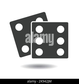 Dés vectoriels sur blanc Illustration de Vecteur