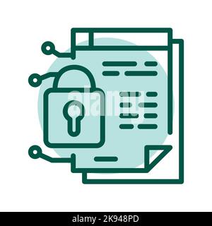 Icône de ligne de contrat intelligente. Argent virtuel. Illustration de Vecteur
