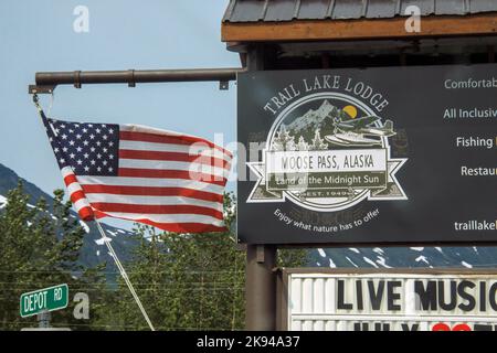 Moose Pass, Kenai Peninsula Borough, Alaska Banque D'Images