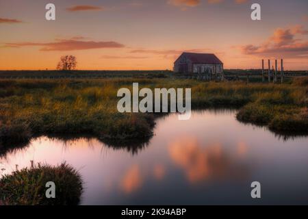 Thornham Old Harbour, Norfolk, Angleterre, Royaume-Uni Banque D'Images