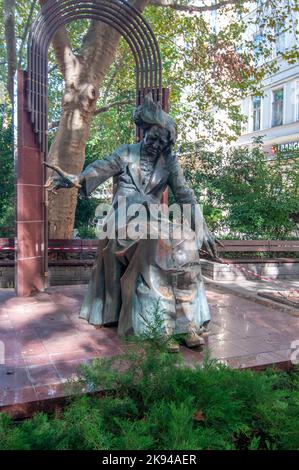 Statue de Franz Liszt de Marton László 1986, photographiée à Liszt Ferenc tér, Terézváros, Budapest, Hongrie Banque D'Images