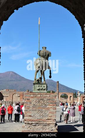 Pompei - Scorcio della Statua del Centauro al Foro di Pompei Banque D'Images