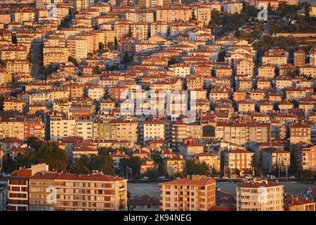 Horizon d'Ankara au coucher du soleil. Paysage urbain de la capitale turque. Turquie point de repère Banque D'Images