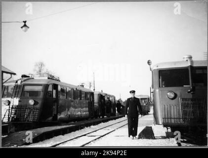 Wagon. Chemin de fer Norsholm - Västervik - Hultsfreds, NVHJ X1. Banque D'Images