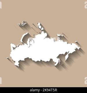 Silhouette de la carte de pays vectorielle de la Russie Illustration de Vecteur