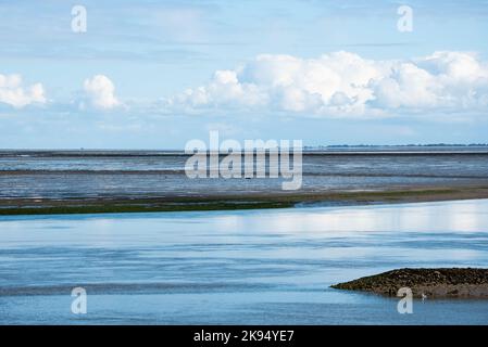 Den Helder, pays-bas, septembre 2022. Différence de marée sur la mer des Wadden à 't Kuitje. Photo de haute qualité Banque D'Images