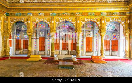 JODHPUR, INDE - OCT 22: À l'intérieur du fort Meherangarh le 22,2012 octobre à Jodhpur, Inde. Le fort a été construit en 1459 par Rao Jodha. Il était en service jusqu'en 19 Banque D'Images