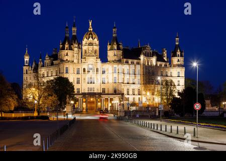 Château de Schwerin, siège du Parlement d'État de Mecklembourg-Poméranie occidentale Banque D'Images