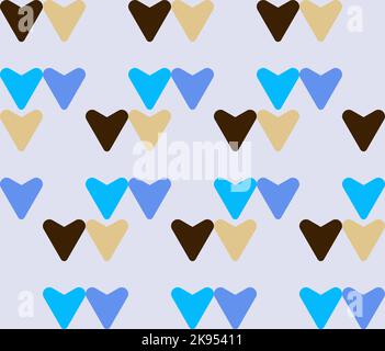 Texture vectorielle sans couture de coeurs mignons, géométrie simple Illustration de Vecteur