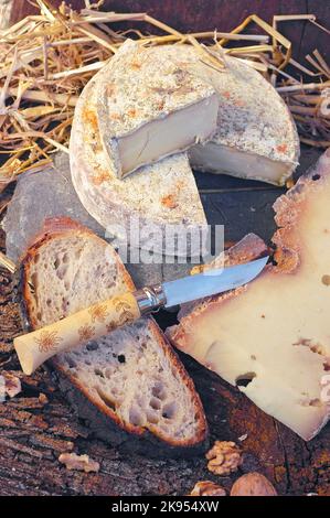 Fromages de la vallée de Belleville, France, Savoie, les Ménuires Banque D'Images