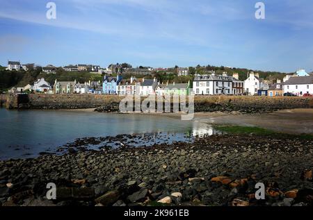 Ville côtière de Portpatrick, en Écosse, à marée basse Banque D'Images