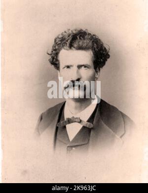Mark Twaiin ( 1835-1910) Samuel Langhorne Clemens), portrait, par Abdullah Fréres en 1867 Banque D'Images