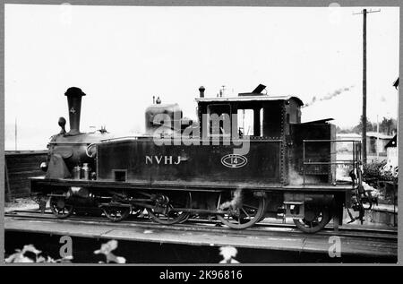 Norsholm - Västervik - Hultsfreds Railways, NVHJ Lok 14. Banque D'Images