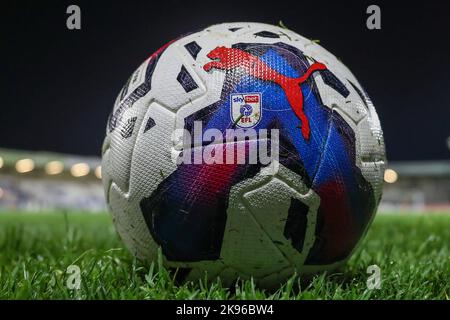 Une vue détaillée d'une balle de match de l'EFL lors du match Sky Bet League 2 entre Hartlepool United et Salford City à Victoria Park, Hartlepool, le mardi 25th octobre 2022. (Credit: Mark Fletcher | MI News) Credit: MI News & Sport /Alay Live News Banque D'Images