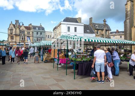 Farmer's Market, Market place, Cirencester, Gloucestershire, Angleterre, Royaume-Uni Banque D'Images