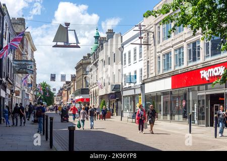 Zone piétonne Northgate Street, Gloucester, Gloucestershire, Angleterre, Royaume-Uni Banque D'Images