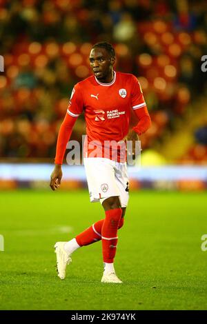 Oakwell Stadium, Barnsley, Angleterre - 25th octobre 2022 Devante Cole (44) de Barnsley - pendant le jeu Barnsley v Lincoln City, Sky Bet League One, 2022/23, Oakwell Stadium, Barnsley, Angleterre - 25th octobre 2022 crédit: Arthur Haigh/WhiteRosePhotos/Alamy Live News Banque D'Images