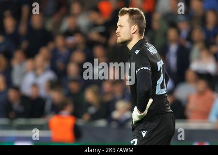 Brugge, Belgique, 26 octobre 2022, le gardien de but du Club Simon Mignolet semble abattu lors du match entre l'équipe belge de football Club Brugge KV et le FC portugais Porto , mercredi 26 octobre 2022 à Brugge, Belgique, cinquième match de la Ligue des champions de l'UEFA. BELGA PHOTO KURT DESPLENTER Banque D'Images