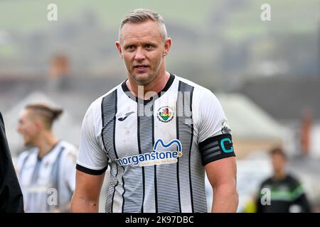 Ammanford, pays de Galles. 22 octobre 2022. Lee trundle d'Ammanford après le match de la Ligue Sud JD Cymru entre Ammanford et l'Université Swansea au terrain de loisirs d'Ammanford, pays de Galles, Royaume-Uni, le 22 octobre 2022. Crédit : Duncan Thomas/Majestic Media. Banque D'Images