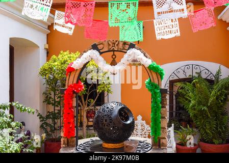 Oaxaca ville, Mexique, Cour Banque D'Images